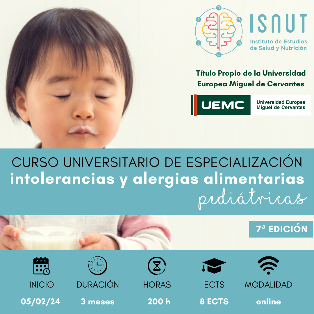 Curso Universitario Especialización Intolerancias y Alergias Alimentarias Pediátricas 