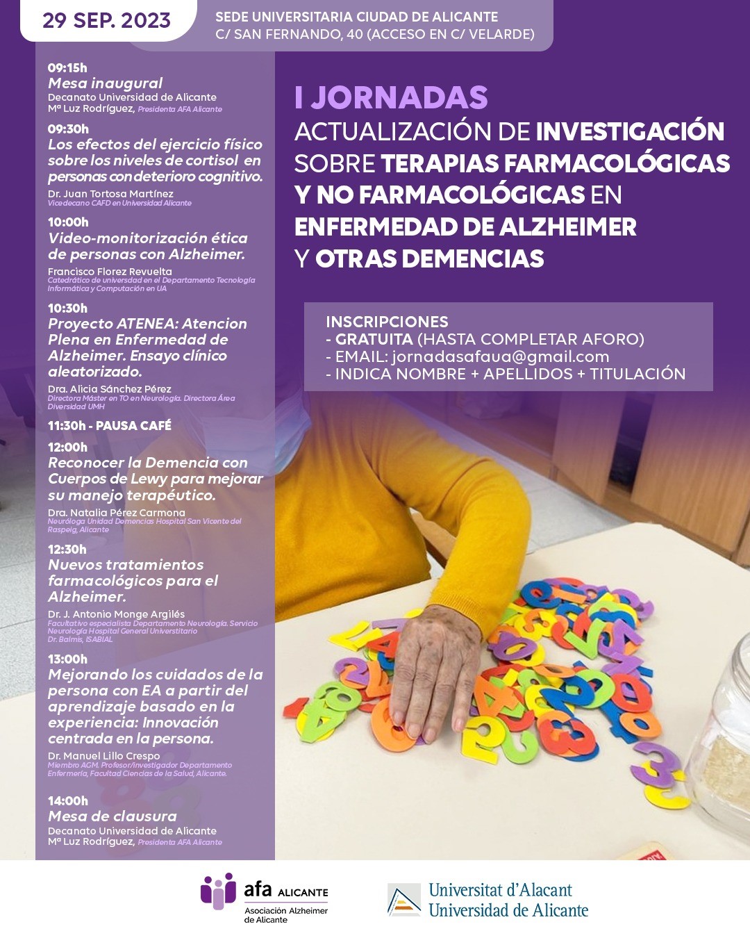 I Jornadas Investigación enfermedad de Alzheimer Alicante